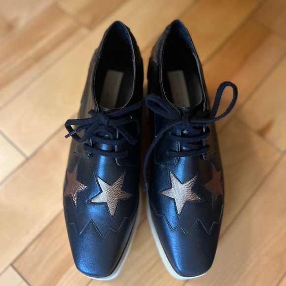 Stella McCartney black and bronze Elyse platform sneakers - Picture 11 of 13